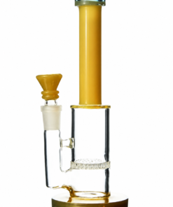 Yellow Retro Honeycomb Bong