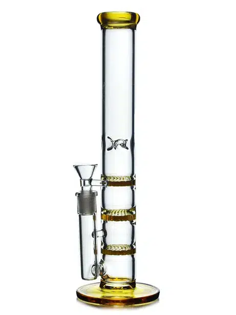 12-Inch Triple Honeycomb Bong gold