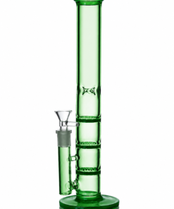 12-Inch Triple Honeycomb Bong green
