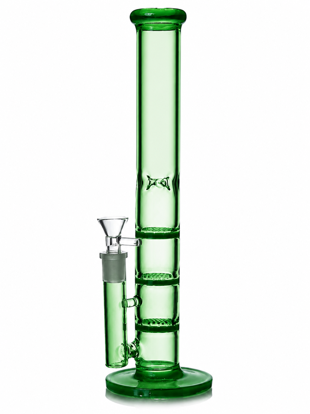 12-Inch Triple Honeycomb Bong green