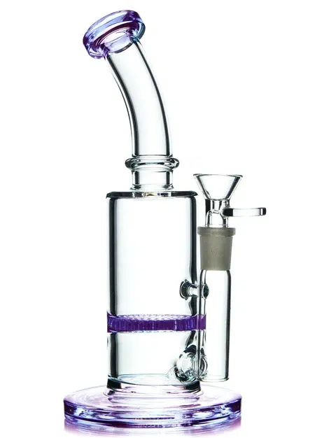 Honeycomb Bubbler 8 clear violet